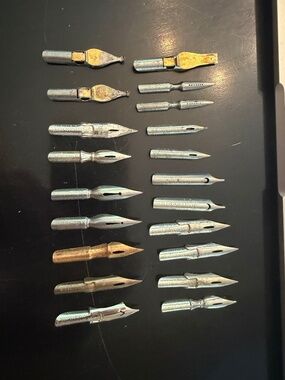 Lot of 20 Fountain Pen Nibs Various Sizes Makers
